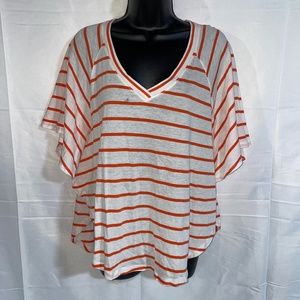 A Tee Women's Striped Cotton Loose Top Shirt Size S